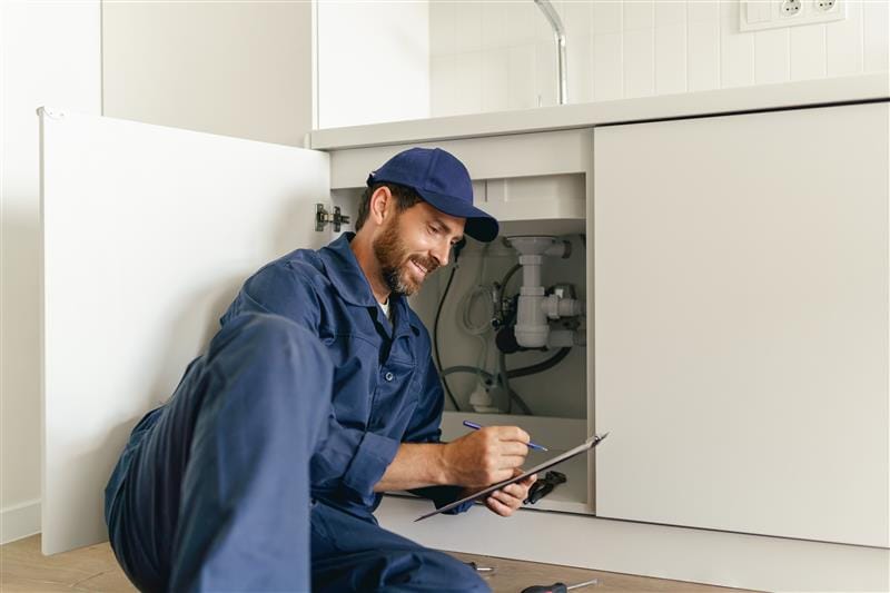 Residential plumber providing service in a Glendora home